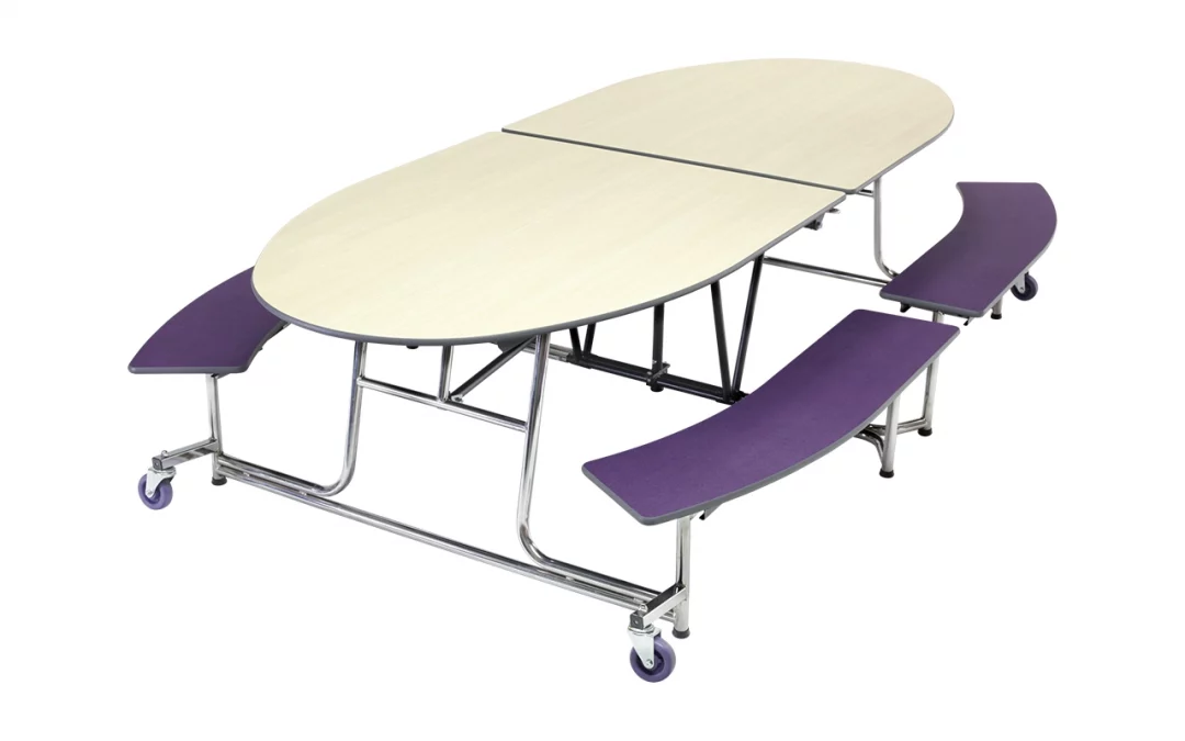 Mobile Bench Table – Elliptical